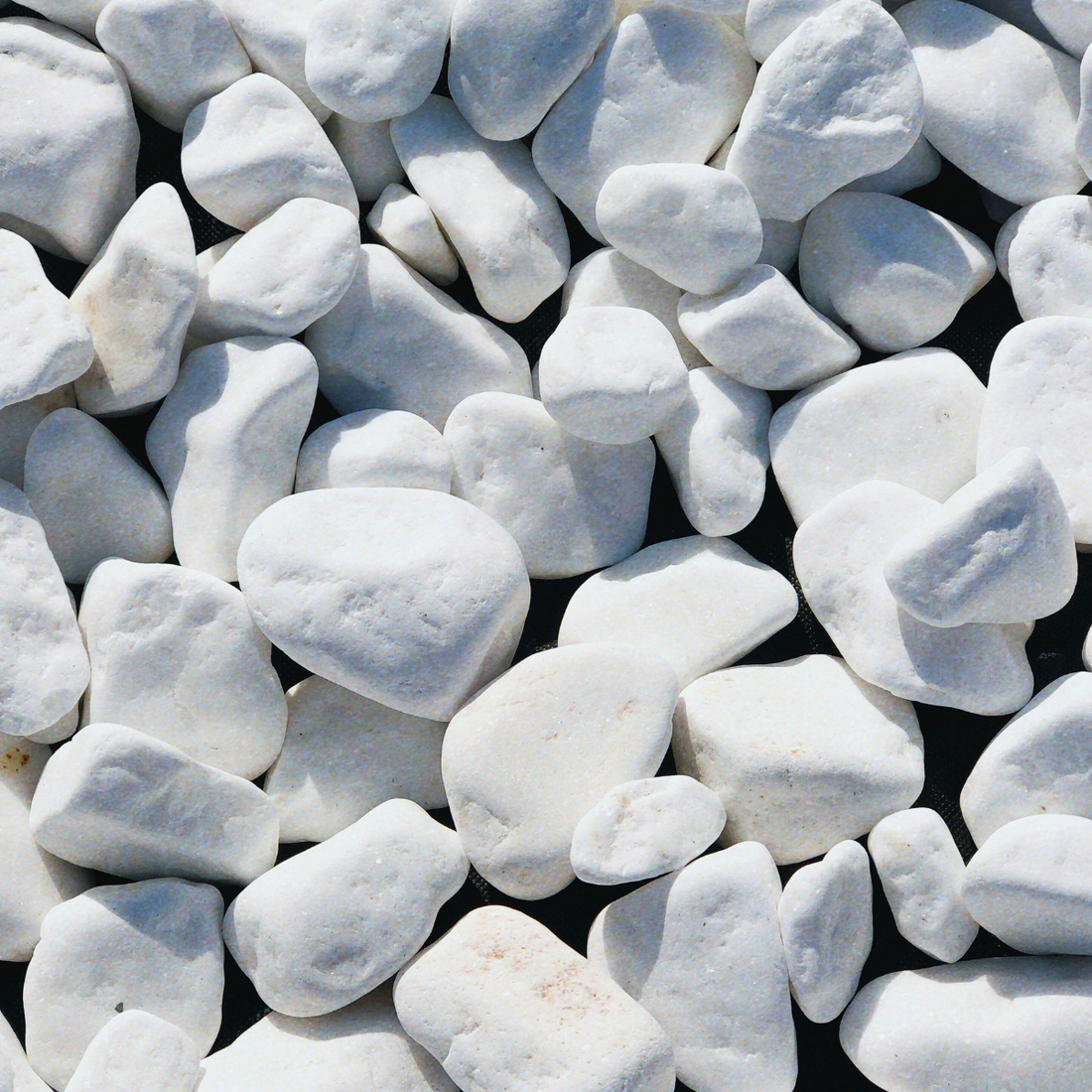 White Polished Pebbles