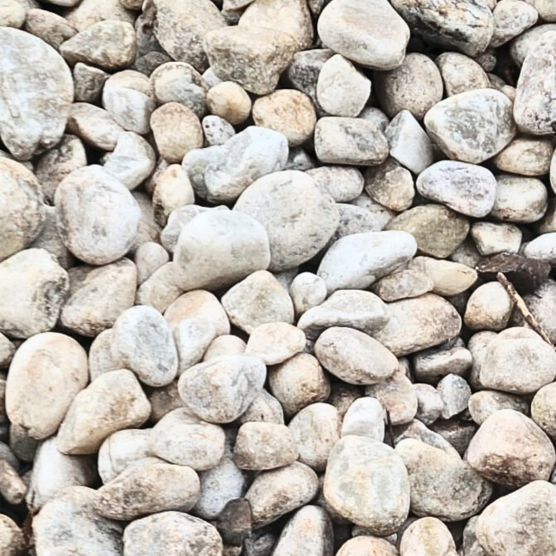White Unpolished Pebbles