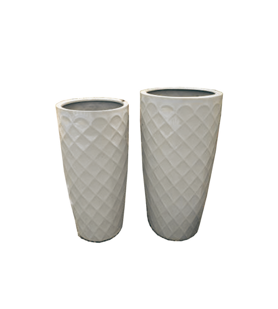 Patterned diamond ★ Fiberglass pot